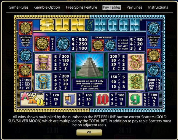 playing sun and moon casino game