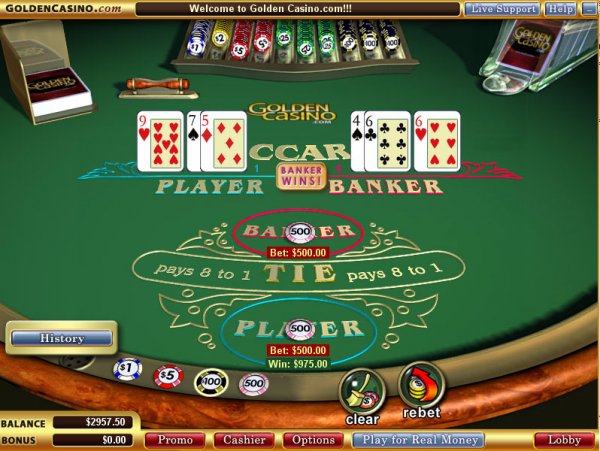 Vegas Technology software: Baccarat