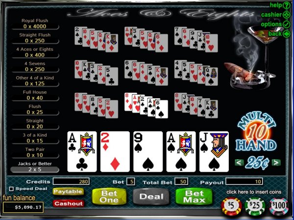 aces eights online casino bonus directory in America
