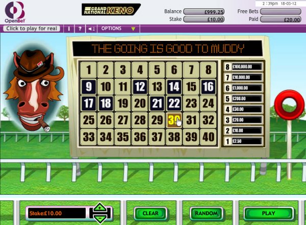 Keno pay table nz