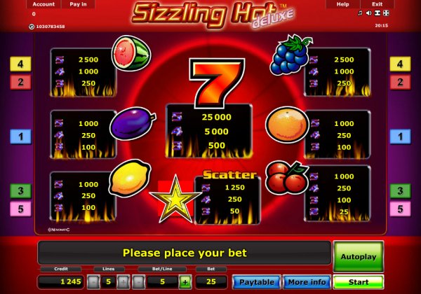 777 игровые автоматы - Sizzling Hot Deluxe (Новоматик