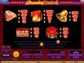 Paytable from Burning Desire Slots from Microgaming