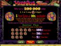 Paytable 1 for Mardi Gras Fever