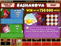 Cashanova Payout tables