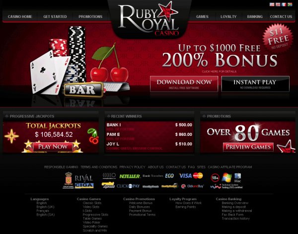 Home page of Ruby Royal