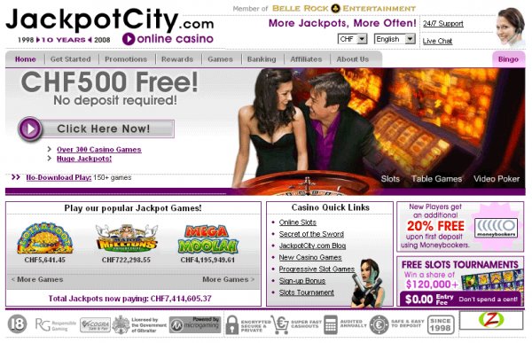 Snapshot of Jackpot City Casino