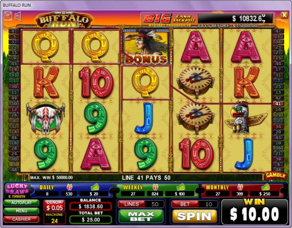 Buffalo Run Slots Game Reels