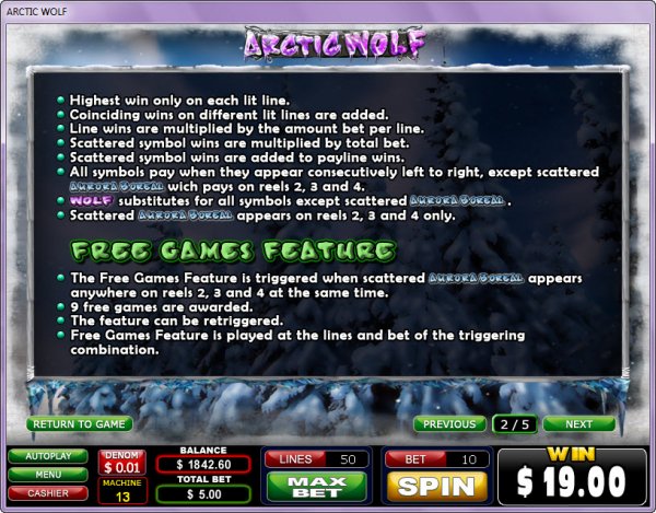 Arctic Wolf Slots Feature
