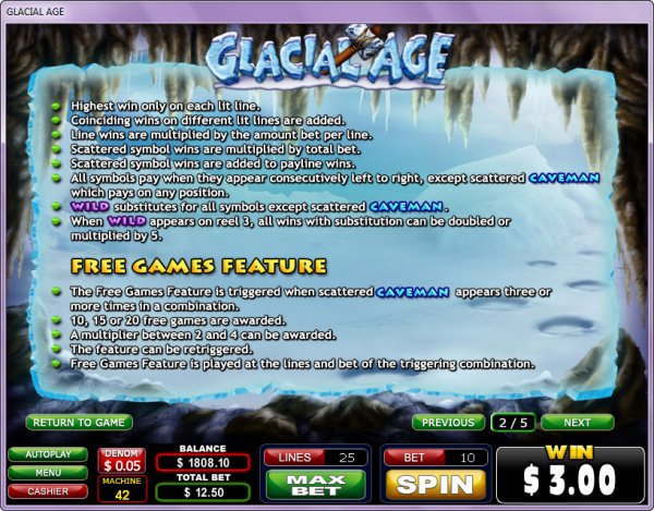 Glacial Age Slots Feature
