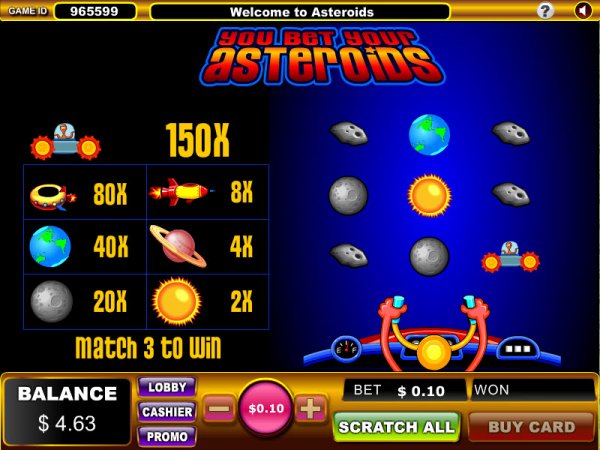 Bet Your Asteroids Scratch Game Revealed
