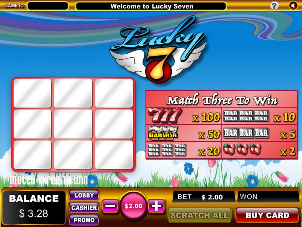 Lucky 7 Scratch Game