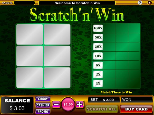 Scratch 'n' Win New Card