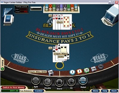Vegas Casino Online version of Blackjack