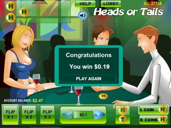 Heads or Tails Game Win