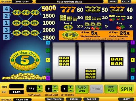 Five Times Riches Slots