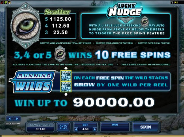 Untamed Wolf Pack Slots Features