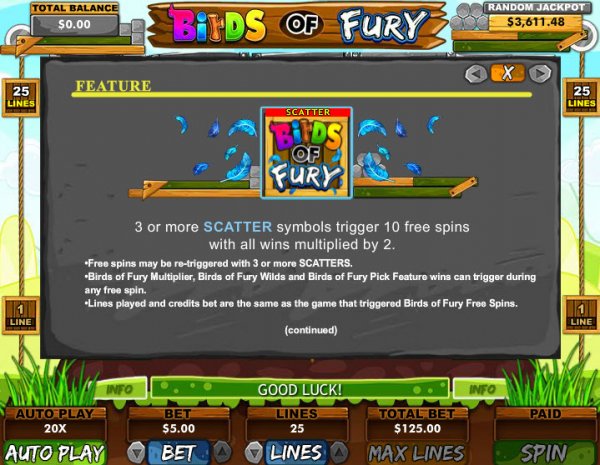Birds of Fury Slots Feature