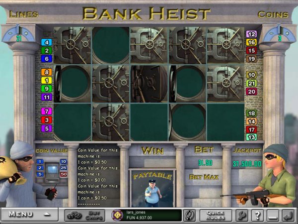 Bank Heist Slots Spinning