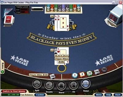 Face Up at Las Vegas Online Casino