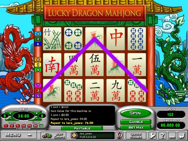 Lucky Dragon Mahjong Slots Game