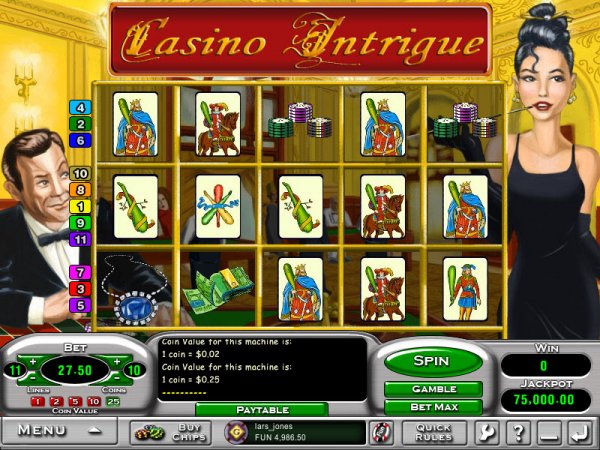 Casino Intrigue Slots Game Reels