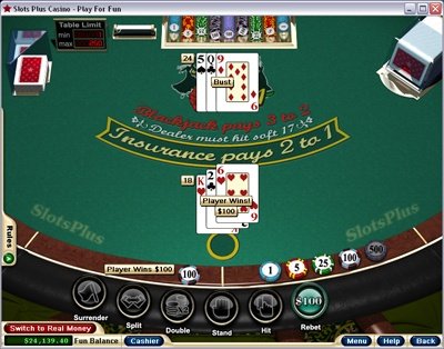 RTG's Match Play Blackjack - Slots Plus
