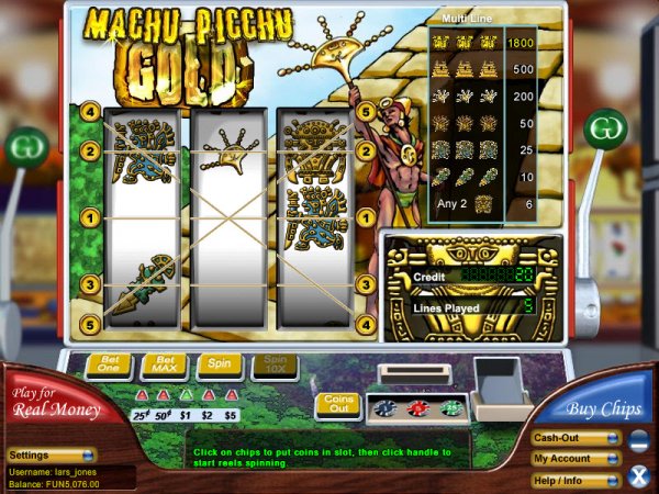 Machu Picchu Gold Slots Game Reels