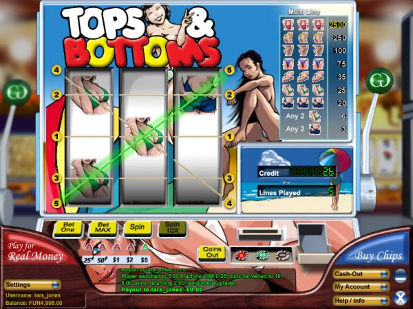 Tops & Bottoms Slots Game Reels