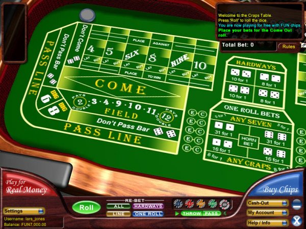 Casino Craps Table