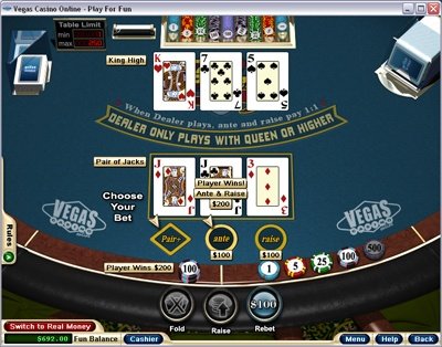And once again, this time, Vegas Online Casino  