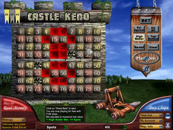 Castle Keno Game