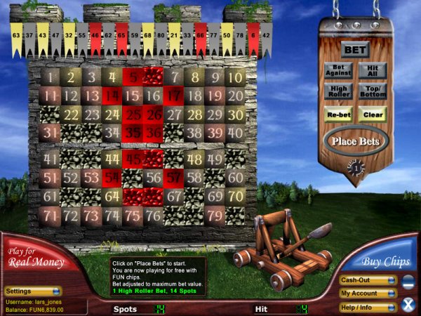 Castle Keno Game Results
