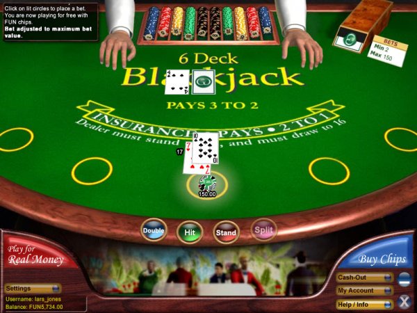 6-Deck Blackjack Game Play