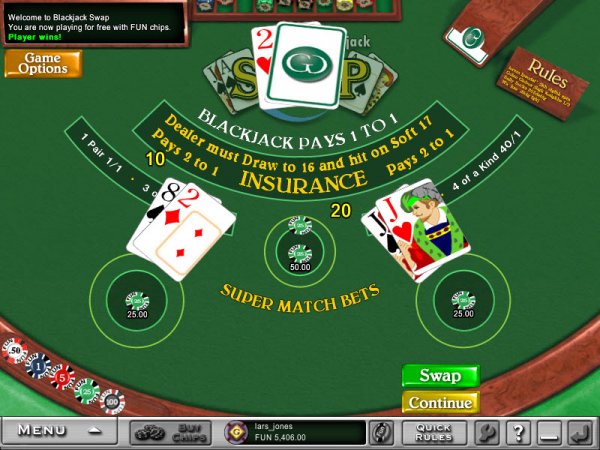 Blackjack Swap 1-Seat Game