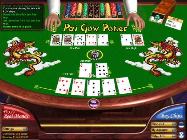 pai gow poker envy bonus