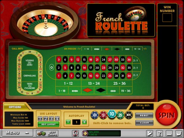 French Roulette - 1000 Game Play