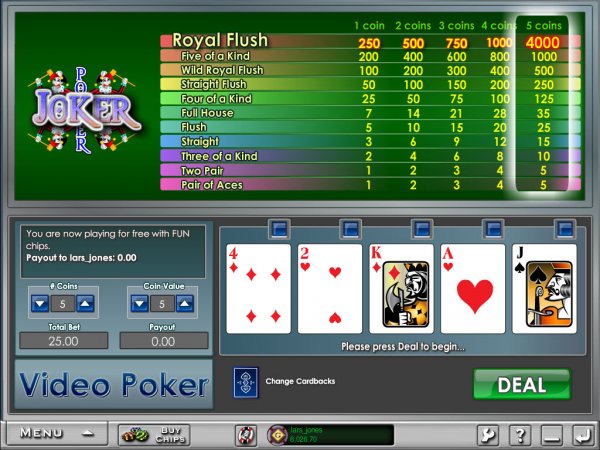 free video joker poker offline