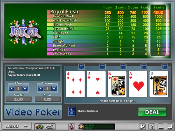 Joker Poker Video Poker Game