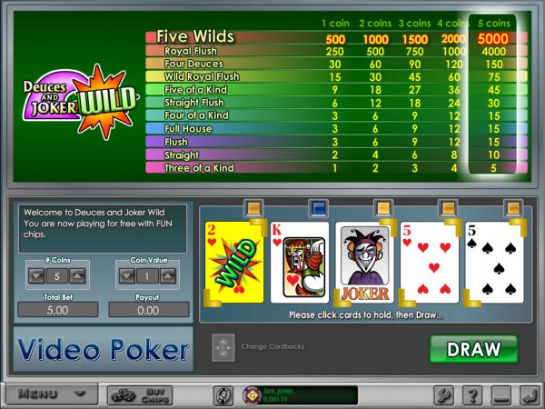 free jokers wild poker