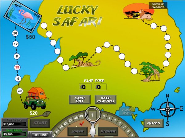 Lucky Safari Game Board