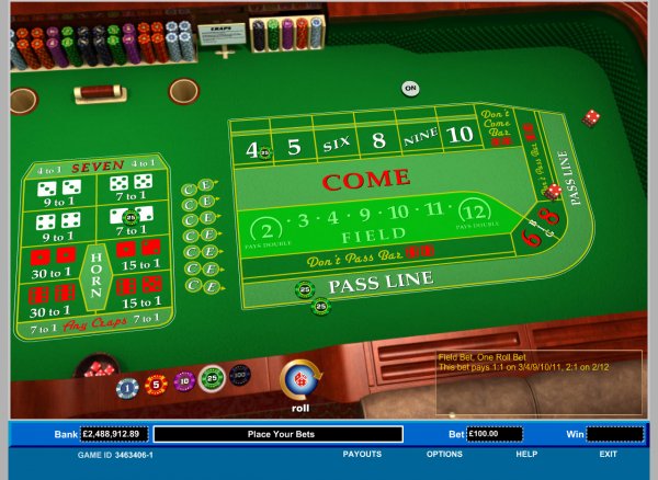 Craps Game From Parlay Entertainment