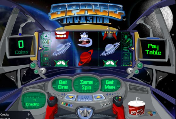 Space Invasion Slots Game Reels