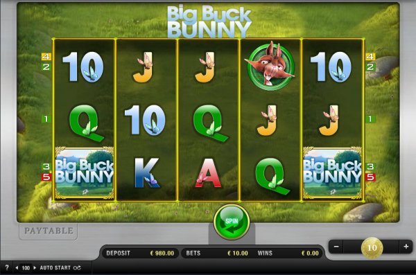 Big Buck Bunny Slots Game Reels