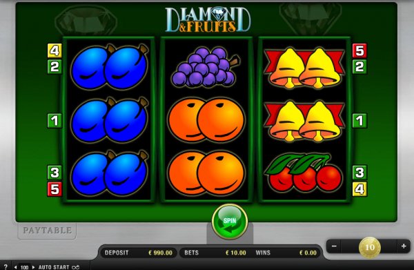 Diamonds & Fruits Slots Game Reels