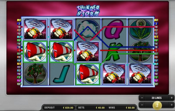 Thunder Storm Slots Game Reels