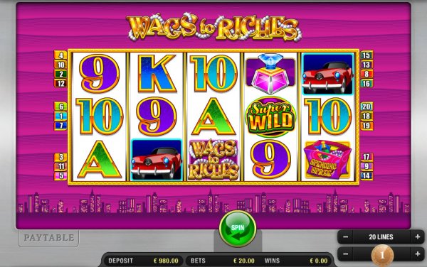 Wags to Riches Slots Game Reels