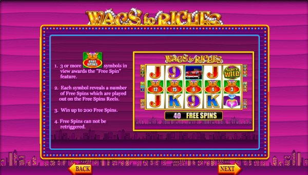 Wags to Riches Slots Free Spins