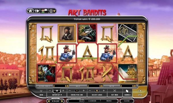 Art Bandits Slots Game Reels