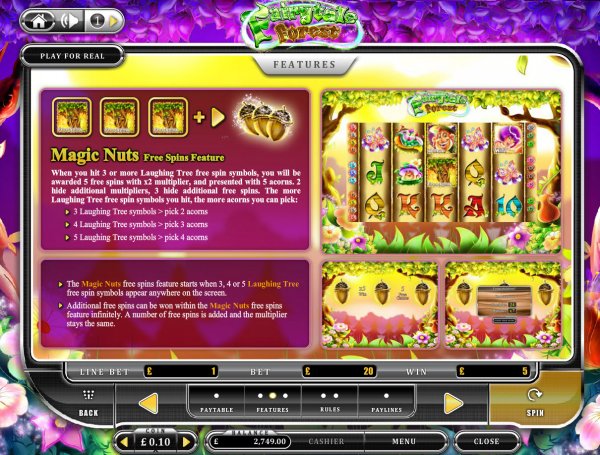 Fairytale Forest Slots Features II