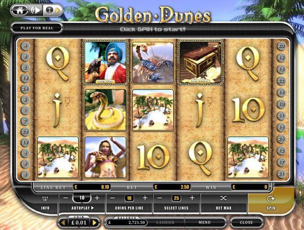 Golden Dunes Slots Game Reels